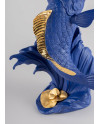 Koi (blue-gold) Porcelana Lladró 01009579  