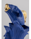 Koi (blue-gold) Porcelana Lladró 01009579  