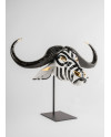 Buffalo mask (black-gold) Sculpture Lladró Porzellan 01009594  