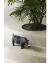 Rhino (black-gold) Sculpture. Limited Edition Lladró Porcelain 01009595