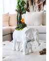 Elephant garden Sculpture. Matte White. Plant the Future Lladró Porcelain 01009639