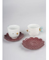 Set de 2 tazas y platos Kawki Porcelana Lladró 01009661  