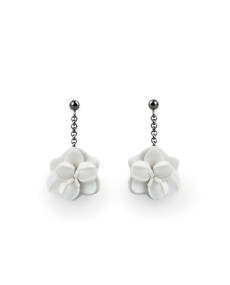 Orchid short earrings Lladró Porcelain 01010227