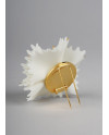 Actinia brooch (white-gold) Lladró Porcelain 01010291