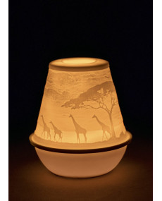 Lithophane votive light-african savannah Lladró Porcelain 01017378