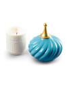 Turquoise spire candle 1001 lights Lladró Porcelaine 01040157 