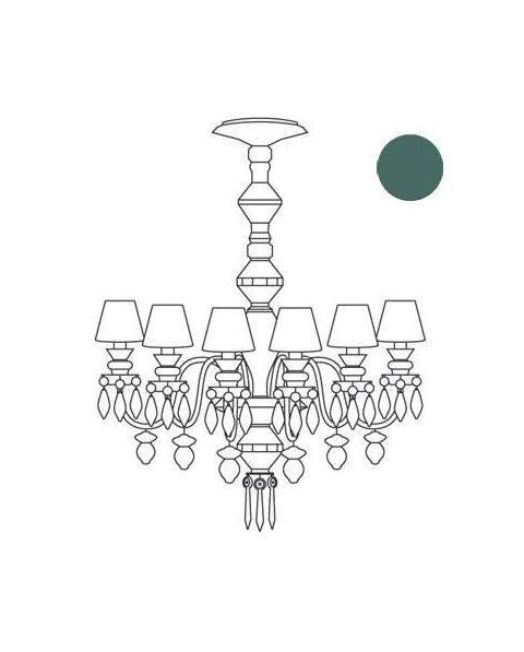 Lladro 1023228 Chandelier CHAND12L GREEN CE_UK