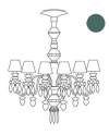 Lladro 1023229 Chandelier CHAND12L GREEN US