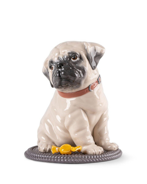 Puppie Pug Lladró Porcelain 01009689