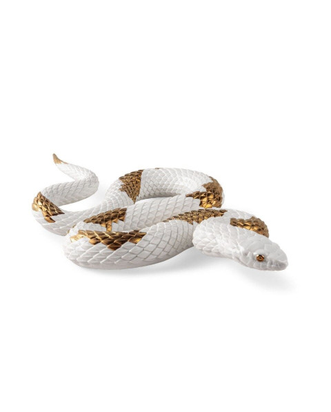 Serpent (blanc - cuivre) Lladró Porcelaine 01009683