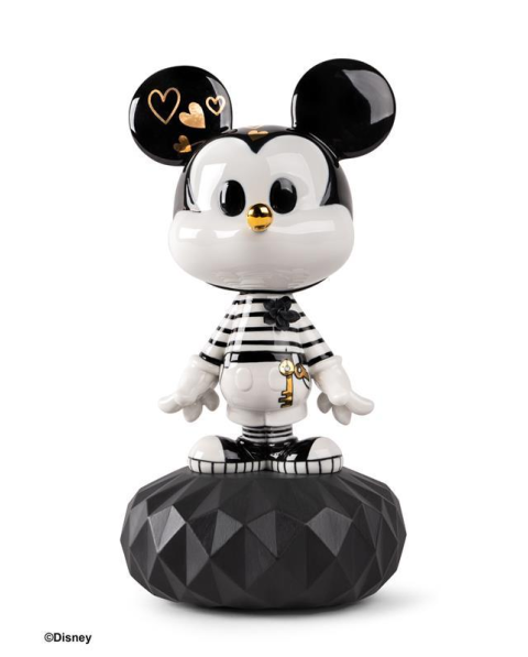 Mickey in black and white Lladró Porcelain 01009601