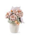 Vaso con fiori (rosa) Porcellana Lladró 01009696  