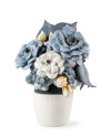 Vase mit Blumen (blau) Lladró Porzellan 01009697  