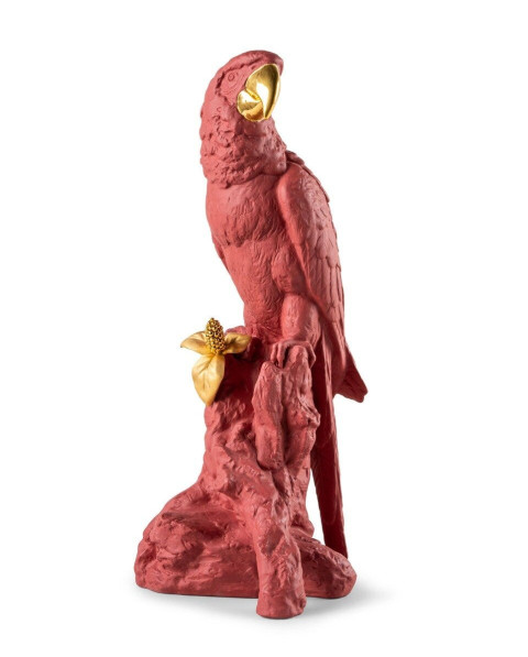 Macaw bird (red-gold) Lladró Porcelain 01009690