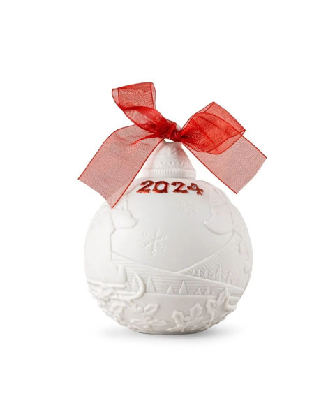 2024 Boule de Noël (Re-Deco rouge) Lladró Porcelaine 01018481