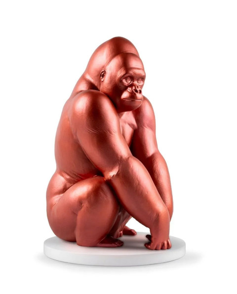 Gorilla (metallic red) Lladró Porcelain 01009747