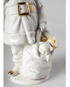 Ha llegado Papá Noél (blanco-oro) Porcelana Lladró 01009734  