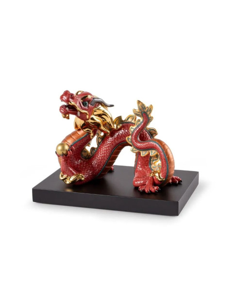 Chinesischer Drachen (rot) Lladró Porzellan 01009742