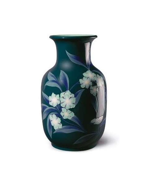 Lladro 01008724 BELL FLOWER VASE GREEN Porcelain