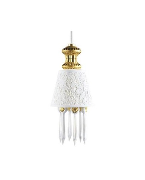 Lladro 01023462 BDN -LITHO. HANGING LAMP -GOLD (CE/UK) Porcellana Lladro