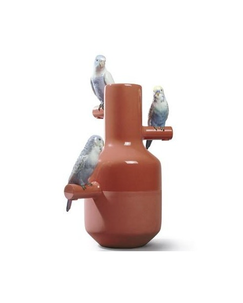 Lladro 01007846 PARROT PARADE (CORAL) Porcelain Lladro