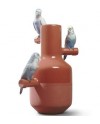 Lladro 01007846 PARROT PARADE (CORAL) Porcelain Lladro