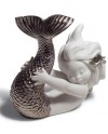 Lladro 01008545 JUGANDO CON EL MAR (RE-DECO PLATA) Porcelana Figura Lladro