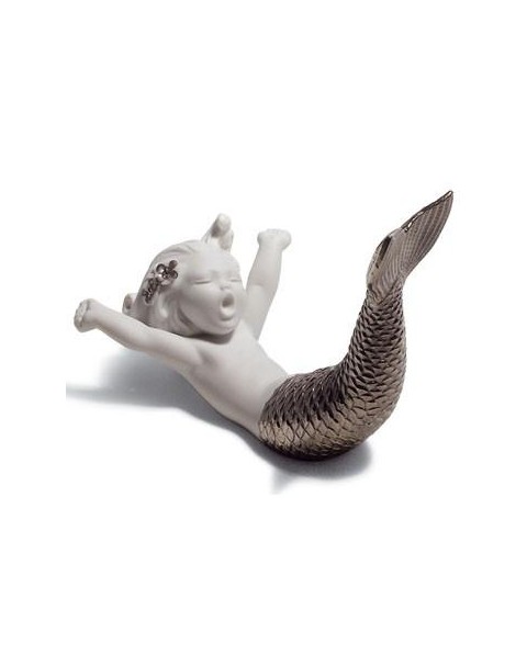 Lladro 01008547 DESPERTAR EN EL MAR (RE-DECO PLATA) Porcelana Figura Lladro