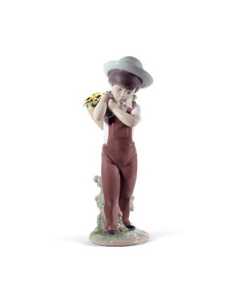 Lladro 01008675 FLORES A LA ESPALDA (60 ANIVERSARIO) Porcelana Figura Lladro