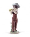 Lladro 01008675 FLORES A LA ESPALDA (60 ANIVERSARIO) Porcelana Figura Lladro