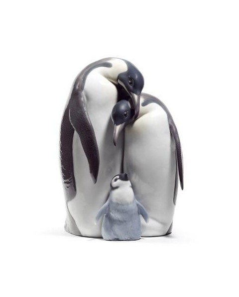 Lladro 01008696 FAMILIA DE PINGÜINOS Porcelana Figura Lladro