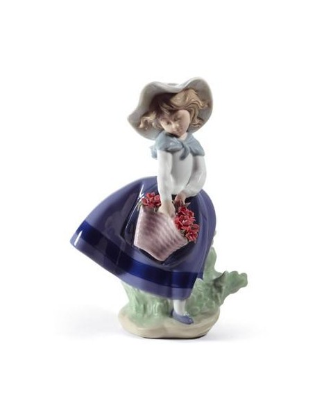 Lladro 01008705 LINDA CON CAPAZO (CLAVELES) Porcelana Figura Lladro