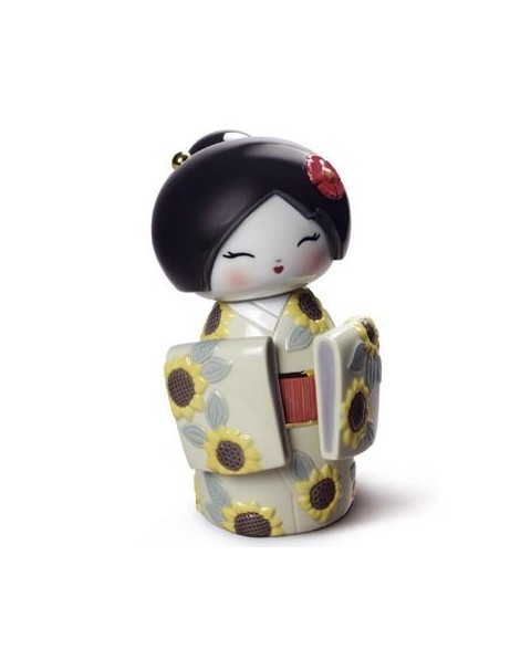 Lladro 01008712 KOKESHI IV (GIRASOLES) Porcelana Figura Lladro