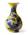 Lladro 01008725 JARRÓN GORRIONES (AMARILLO) Porcelana Lladro