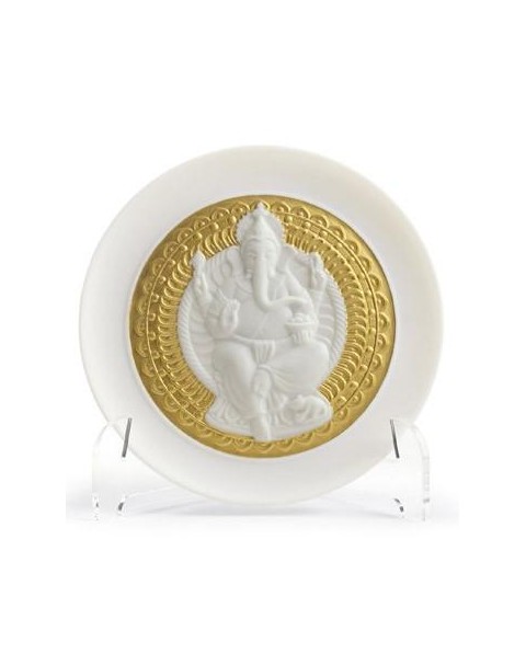 Lladro 01009153 LORD GANESHA PLATE Porcelain Lladro