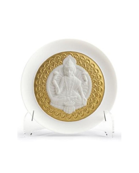 Lladro 01009154 GODDESS LAKSHMI PLATE Porcelain Lladro