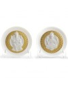 Lladro 01009155 GODDESS LAKSHMI-LORD GANESHA PLATES-SET Porcelain Lladro