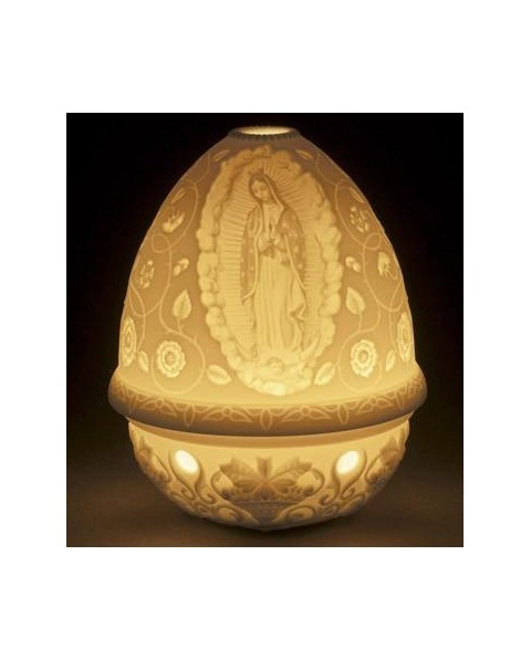 Lladro 01017367 LITHO.VOTIVE LIGHT-OUR LADY OF GUADALUPE Porcelain Lladro