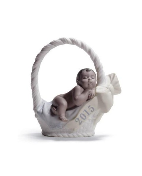 Lladro 01018403 BORN IN 2015 (BOY - DARK SKIN) Porcelain Lladro