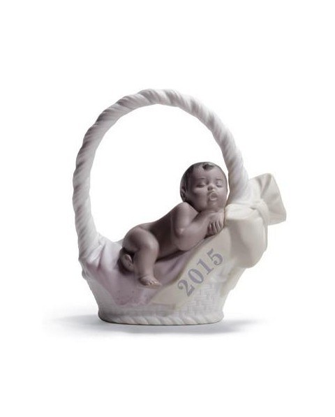 Lladro 01018404 NACIDA EN 2015 (NIÑA - TONO OSCURO) Porcelana Figura Lladro