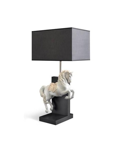 Lladro 01023066 HORSE ON COURBETTE - LAMP (US) Porcelain Lladro