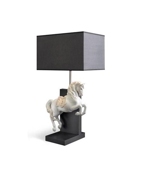 Lladro 01023067 HORSE ON COURBETTE-LAMP-JP Porcelain Lladro