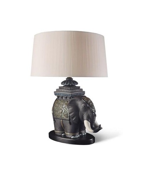 Lladro 01023091 SIAMESE ELEPHANT-LAMP-JP Porcelain Lladro