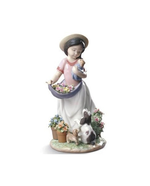 Lladro Porcelaine A ROMP IN THE GARDEN 01009241