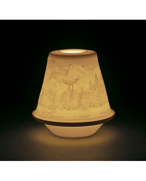 Lladro Porcelain LITHOPHANE VOTIVE LIGHT-THE GREAT WILD 01017372