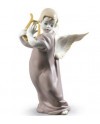 Lladro Porcelain ANGEL WITH LYRE 01009187