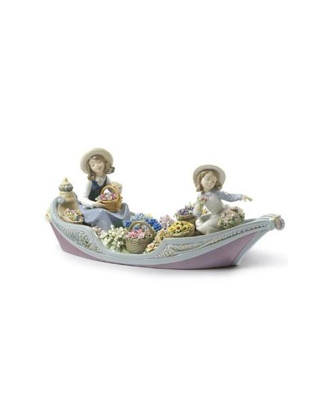 Lladro Porcelana PUESTO DE FLORES FLUVIAL 01009203