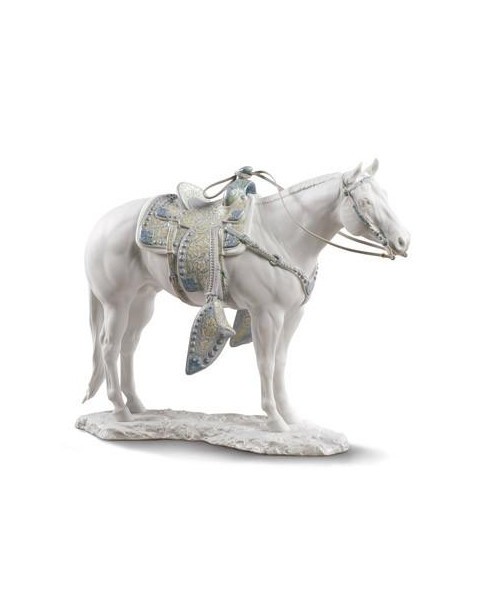 Lladro Porcelain WHITE QUARTER HORSE 01009273