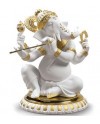 Lladro Porcelain BANSURI GANESHA (GOLDEN RE-DECO) 01009277