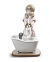 Lladro Porcelain BATHING MY PUPPIES 01009280